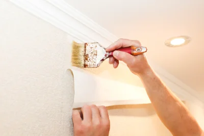 Pose de papier peint à la Roche-Chalais — revêtements muraux et toiles de verre